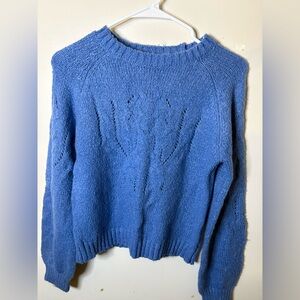 Blue Knit Women's Sweater